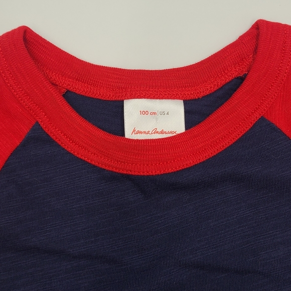 Hanna Andersson boys' raglan tee size 4 - Picture 2 of 4